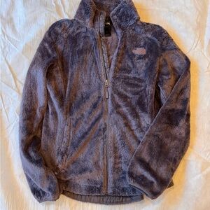 North Face full zip fuzzy jacket size medium